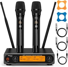 This Professional Uhf Dual Metal Cordless Dynamic Handheld Microphone System - £92.91 GBP