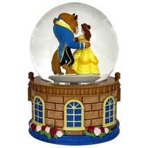 Disney Belle Music Water Globe Beauty and The Beast 6 Inches Tall - $56.42