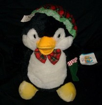 12&quot; Vintage Christmas Chosun Penguin Stuffed Animal Plush Toy Holiday W/ Tag - £26.57 GBP