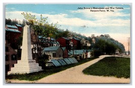 John Brown Monument and War Tablets Harpers Ferry WV UNP DB Postcard V12 - £3.91 GBP