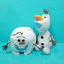 Disney Frozen Olaf Cubd 4&quot; And 8&quot; Soft Plush Stuffed Cube White Snowman Lot Of 2 - £10.75 GBP