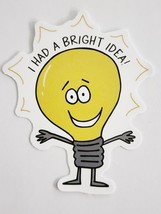 I Had a Bright Idea Lightbulb With Face Arms Legs Sticker Decal Embellishment - £1.74 GBP