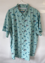 Magellan Sportswear Men’s Button Front Fishing Shirt Short Sleeve Fish S... - $19.80
