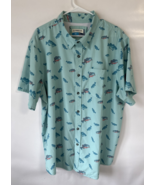 Magellan Sportswear Men’s Button Front Fishing Shirt Short Sleeve Fish S... - $19.80