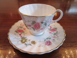 Royal Doulton England fine china coffee cup and saucer &quot;Rosell&quot; pat orig [85c] - £38.92 GBP