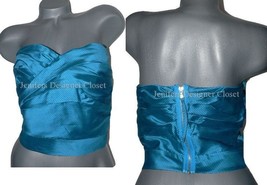NWT MARC JACOBS 8 strapless corset bustier zipper top draped pinstripe designer - £93.60 GBP