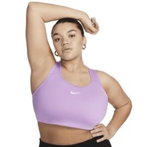 Nike Swoosh Women's Medium-Support Padded Sports Bra Plus Size Rush Fuchsia/W... - $40.00