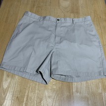 LL Bean Shorts Mens Natural Fit 42x6 Flat Front 100% Cotton Measures - $17.70