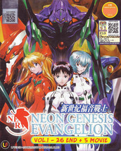 Neon Genesis Evangelion DVD : eps 1 to 26 end + 5 Movie Box Set SHIP FROM USA - £29.44 GBP