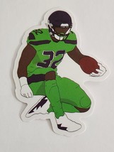 #32 Holding Ball Football Player Super Cool Sticker Decal Multicolor Gre... - $2.59