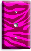Hot Pink Zebra Stripe Animal Print Light Dimmer Cable Wall Plate Room Home Decor - £9.58 GBP