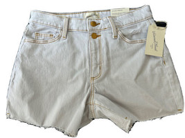 Universal Thread Women&#39;s Vintage Midi Jean Shorts  Size 2/26 Off White - £10.93 GBP