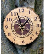 Handmade Wooden wall Clock Pentagram Baphometh Gothic Occult Pagan Home ... - $33.20