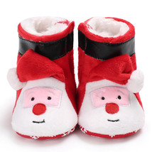 Unisex Baby Cozy Fleece Booties Merry Christmas Newborn Shoes Toddler Footwear - £10.33 GBP