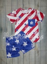 NEW Boutique 4th of July Patriotic Boys Shorts Outfit Set - £6.73 GBP