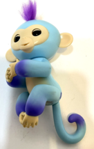 Fingerlings Baby Monkey Interactive Blue Purple Tested Working Great 5&quot; - £10.07 GBP