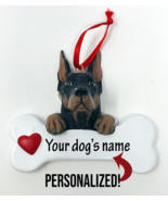 Personalized Dobermann Dog Name Christmas Ornament Figure Heart Valentin... - £11.79 GBP