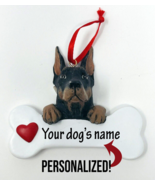 Personalized Dobermann Dog Name Christmas Ornament Figure Heart Valentin... - $14.99