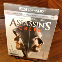 Assassin&#39;s Creed (4K+Blu-ray) w/Collector Slipcover-Discs Unused-Free Shipping - £15.55 GBP
