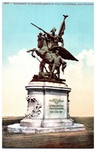 Monument to Spanish American War Volunteers San Francisco CA Mitchell Postcard - £10.05 GBP