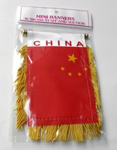 CHINA CHINESE MINI POLYESTER INTERNATIONAL FLAG BANNER 3 X 5 INCHES - £4.22 GBP