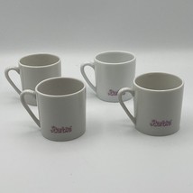 Barbie Mugs Coffee Cups Small 2.5&quot; Set Of 4 Logo Vintage - £13.33 GBP