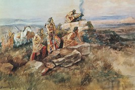 Smoke Signal Charles Marion Russell Western Giclee Art Print + Free Shipping - £31.06 GBP+