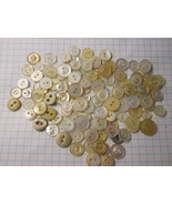 Vintage lot of Sewing Buttons - Large Mix of Translucent Rounds #4 - £15.66 GBP