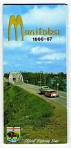 1966-67 Official Province of Manitoba Highway Map - £9.54 GBP