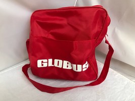  Vintage Red GLOBUS GATEWAY Shoulder Bag Carry-On Tote Luggage CLEAN EXC... - $26.68