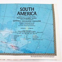 National Geographic Map Poster South America 30x22 inches 1972 - $166.37 MXN