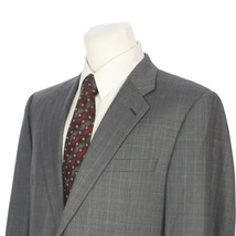 Hickey Freeman Gray Check Wool 2-Button Sport Coat Blazer Mens 42L 42 Long - £47.30 GBP