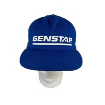 Vintage 90s Genstar Capital Equity Firm Company Blue Snapback Trucker Hat Made - £18.47 GBP
