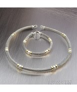 David Yurman Authentic Estate Pearl Necklace 17" + Bracelet 7.5" Sil + 14 DY310 - $1,930.50