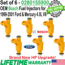 NEW OEM x6 Bosch HP Upgrade Fuel Injectors for 1999-01 Mercury Mountaineer 4.0L - $460.84