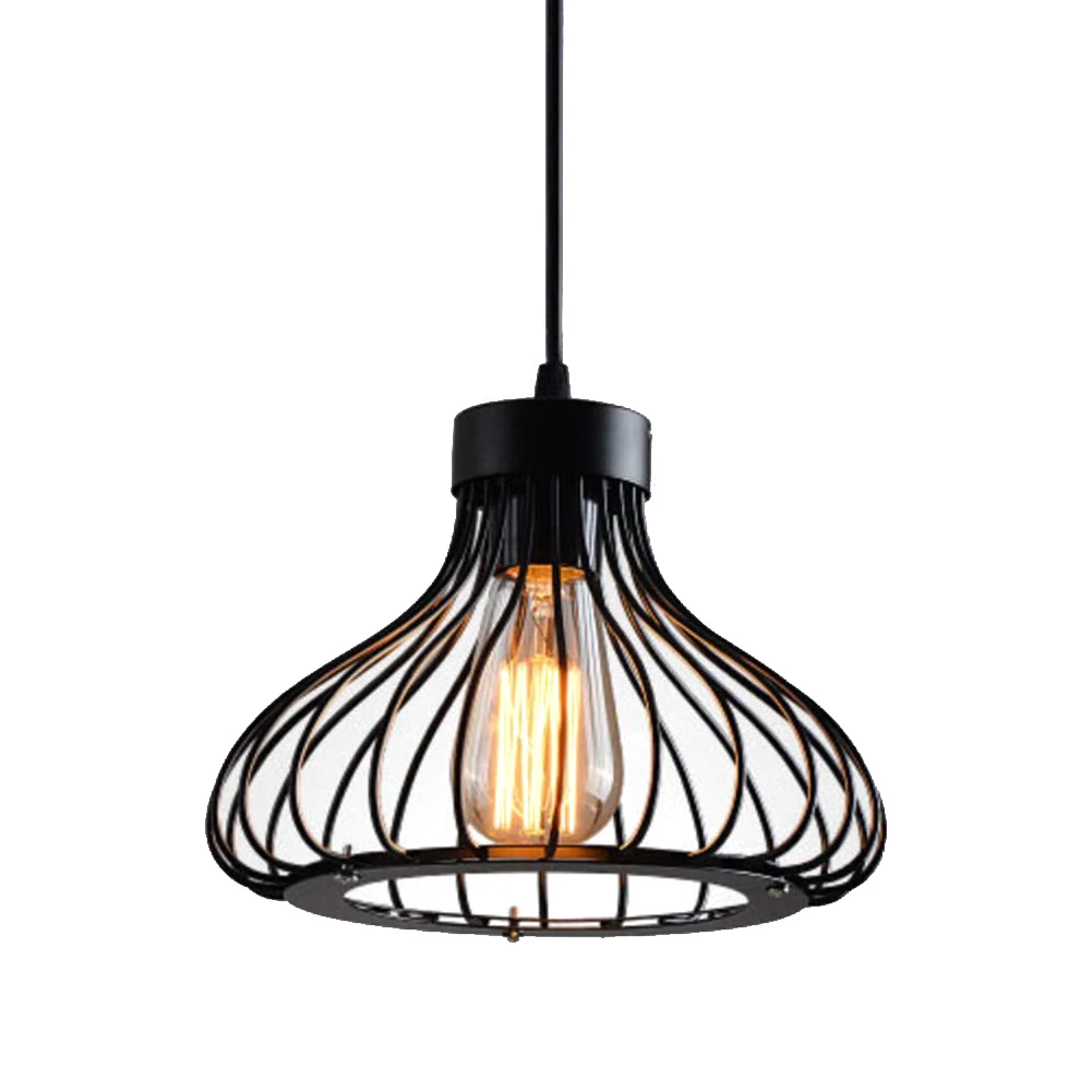  Industrial  Pendant Light, Vintage Cage Ceiling Lamp, for Bar, Dining-room, Stu - £173.34 GBP