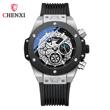 Barrel-Shaped Multi-Function Men&#39;s Watch Sports Waterproof Luminous Quartz Watch - £33.62 GBP