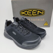 Keen Work Shoes Mens Size 9.5 D Aluminum toe black Leather Slip Resistant - $58.87