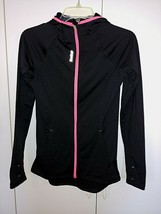 Reebok Ladies Ls Black Hooded Zip WARM-UP Jacket W/THUMB HOLE-XS-GENTLY Worn - £11.37 GBP