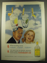 1960 Fleischmann&#39;s Gin Ad - What do they mean clean.. Clean.. Clean? - $14.99