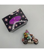 2000 Radko Harley Davidson Chilly Rider Glass Snowman and Teddy Ornament... - $26.34 CAD