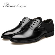 Business Men&#39;s Basic Flat Super fiber Leather Gentle Wedding Dress Shoes Brand F - £75.13 GBP