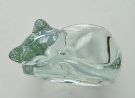 Indiana Glass Clear Crystal Cat Votive Candle Holder - Vintage - £7.74 GBP