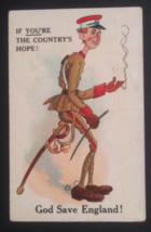 God Save England Soldier Blackpool Humor Funny Comic Corona Postcard c1910s - $19.99