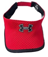 Under Armour Red &amp; Black Golf Classic Logo OSFA Visor cap hat Strapback ... - $17.08 CAD