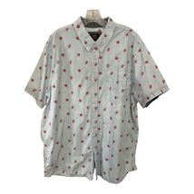 Lee Lobster Print Button Down Shirt Men’s XXL Short Sleeve Y2K Novelty - $22.50