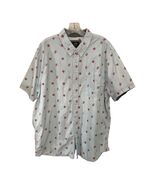 Lee Lobster Print Button Down Shirt Men’s XXL Short Sleeve Y2K Novelty - $22.50