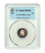 1886 10C PCGS PR67CAM ex: D.L. Hansen - £3,644.11 GBP