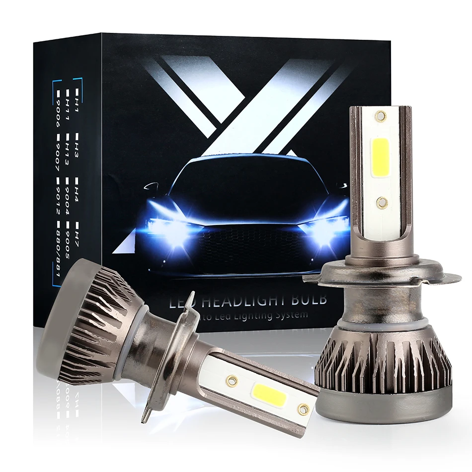 80W 10000LM 72W MINI1 H4 H7 H8 H11 Car LED Headlights Bulb Fog Light H7 H11 H8 9 - £113.34 GBP