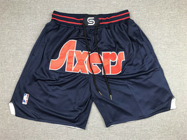 Philadelphia 76ers Basketball Shorts Vintage with Pockets Stitched S-3XL  - £39.25 GBP